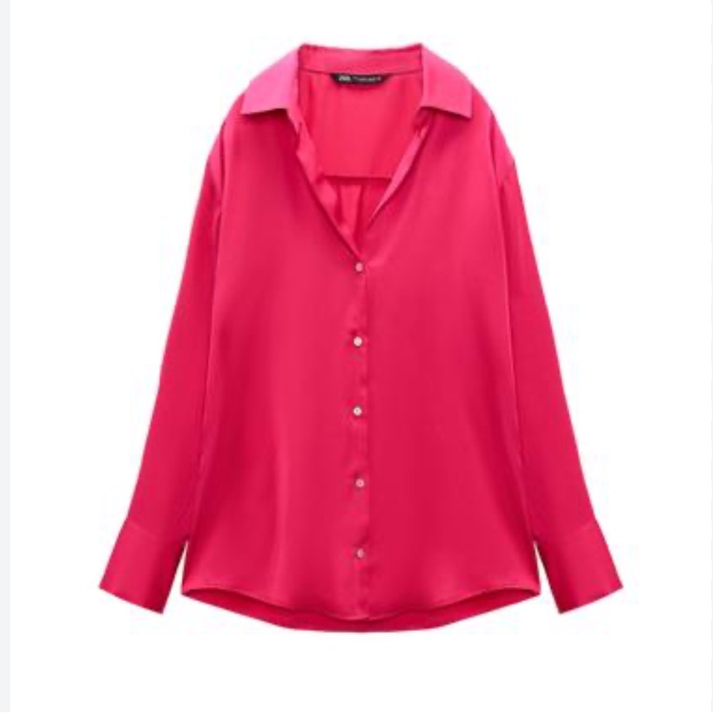 Zara satin pink top size XS